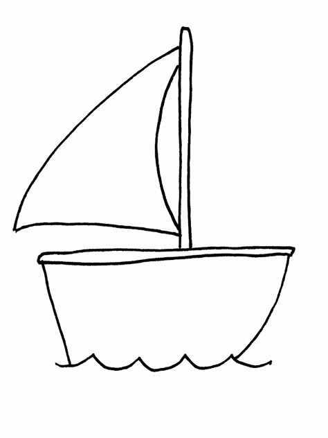 Boat Coloring Pages Free Printable, Boat Template Free Printable, Boat Template, Boat Coloring Page, Boat Printable, Ryan Sullivan, Sailboat Craft, Pontoon Boats For Sale, Infant Lesson Plan