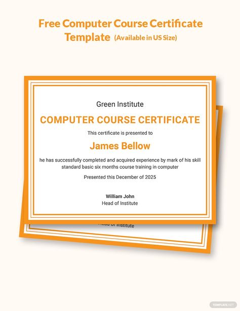 Free Computer Course Certificate Template #AD, , #ADVERTISEMENT, #Computer, #Free, #Template, #Certificate Computer Certificate Template, Computer Course Certificate, Computer Certificate, Basic Computer Course, Participation Certificate, Computer Course, Free Computer, Certificate Background, Net Design