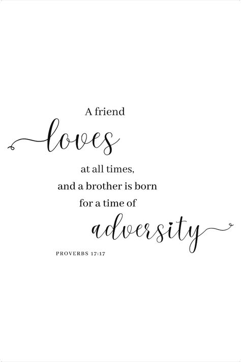 Proverbs 17:17 Friendship, Proverbs 17, Proverbs 17 17, Boho Room Decor, Beautiful Typography, Local Shop, Christian Motivation, Christian Decor, Art Quote