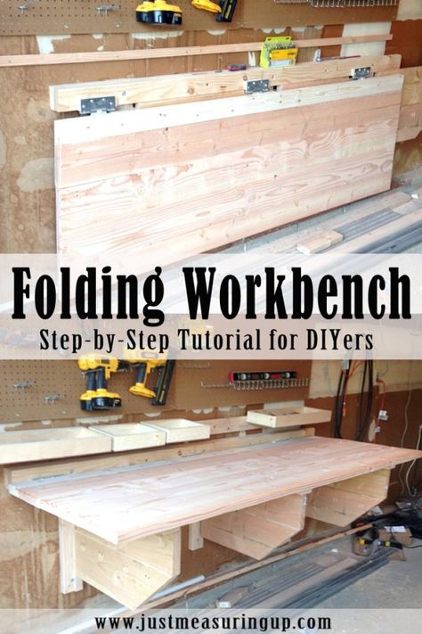 Best DIY of the Week {6}: Building Projects Build Your Own Garage, Apartemen Studio, Folding Workbench, Diy Workbench, Garage Work Bench, Workbench Plans, Woodworking Workbench, Learn Woodworking, Diy Holz