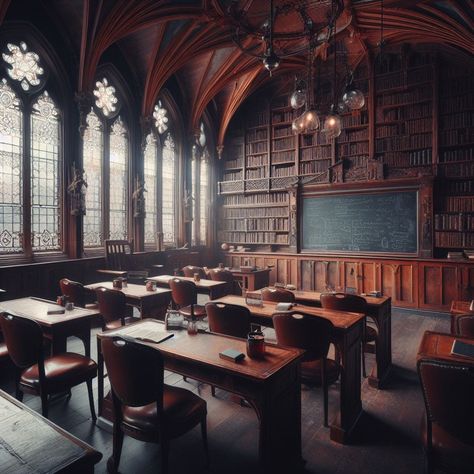 Dark Academy Library, Castle Like School, Dark Academia Boarding School Interior, Dark Academia School Interior, Haunted Boarding School, Medieval School Aesthetic, Old Boarding School Dorm, Private Academy Aesthetic, Fantasy Academy Aesthetic