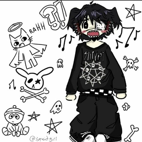 Emo Boy Drawing, Emo Boy Art, Roblox Boy, Emo Roblox, Emo Fits, Boy Sketch, Goth Guys, Scene Boys, Monster 2