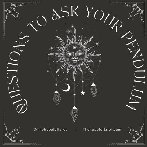 Questions To Ask Your Pendulum, Health Sigil, Pendulum Questions, Wiccan Calendar, Wiccan Runes, Pendulum Witchcraft, The Wheel Of The Year, Ask For A Raise, Love Questions