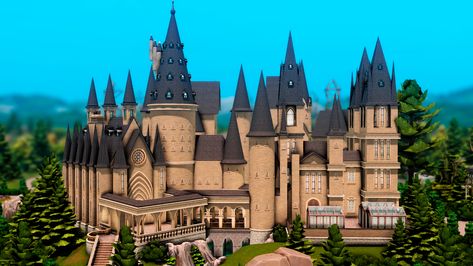 Mod The Sims - NO CC - Hogwarts (High School) Castle School, Harry Potter School, Sims 4 Anime, Free Sims 4, Sims 4 Expansions, Hogwarts Castle, Harry Potter Houses, Jungle Adventure, Hogwarts Houses