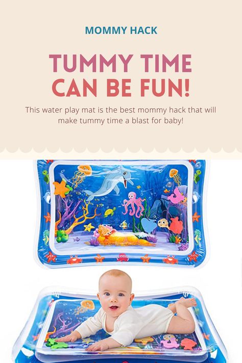 Yeeeasy Tummy Time Water Mat 丨Water Play Mat for Babies Inflatable Tummy Time Water Play Mat for Infants and Toddlers 3 to 12 Months Promote Development Toys Cute Baby Gifts #ad Water Play Mat, Mommy Hacks, Water Mat, Developmental Milestones, Baby Mat, Sensory Development, Water Play, Developmental Toys