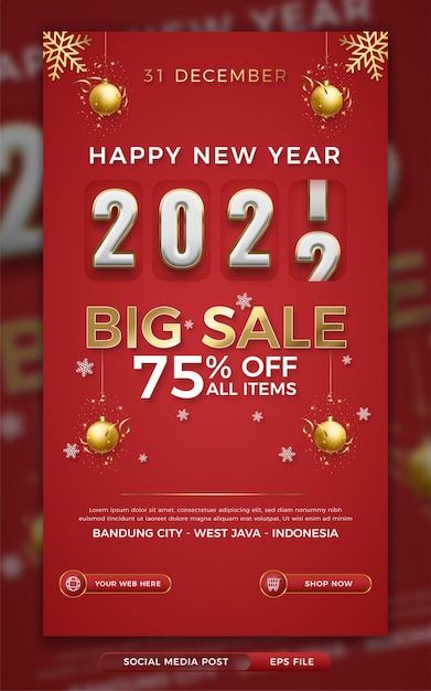 Vector happy new year sale promo social ... | Premium Vector #Freepik #vector #gift-text #special-gift #promotion #special New Years Sales, New Year’s Eve, Family Gathering, Poster Template, Happy New, Happy New Year, Social Media