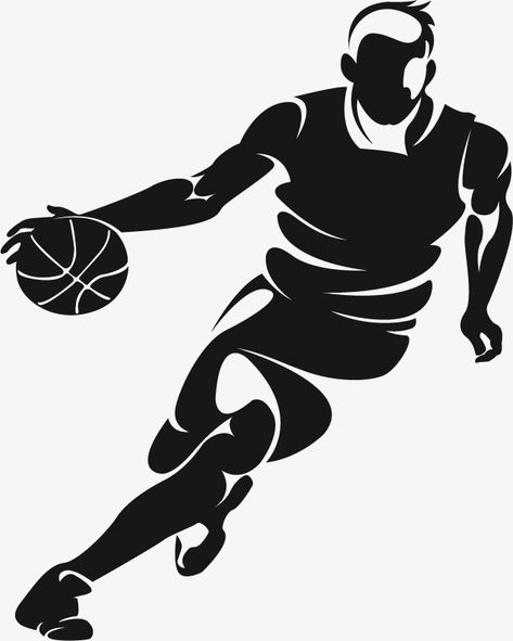 Basketball Silhouette Designs, Basketball Vector, Sports Vector, Free Basketball, Basketball Silhouette, Basketball T Shirt Designs, Basketball Poster, Basketball Png, People Png