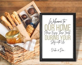 Welcome Basket For Sale House Guests, Beach Inspired Welcome Baskets, Airbnb Complimentary Basket, House Guest Welcome Basket Casual, Airbnb Fuest Welcome Basket, Guest Bedroom Gifts Welcome Baskets, Guest Room Welcome Basket Casual, First Apartment Gift Basket Bedroom, Guest Bedroom Welcome Basket Casual