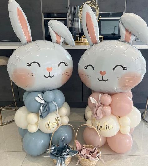 INSPIRATION💕 IDEAS💕 BALLOONS 💕 on Instagram: "Photo: @balloonabelle_ Keep calm and stay inspired 💕 #make_a_wish_ua" Easter Balloon Decor, Easter Theme Party, Balloon Bouquet Diy, Deco Ballon, Bunny Birthday Party, Bunny Party, Balloon Crafts, Balloon Ideas, Diy Balloon Decorations