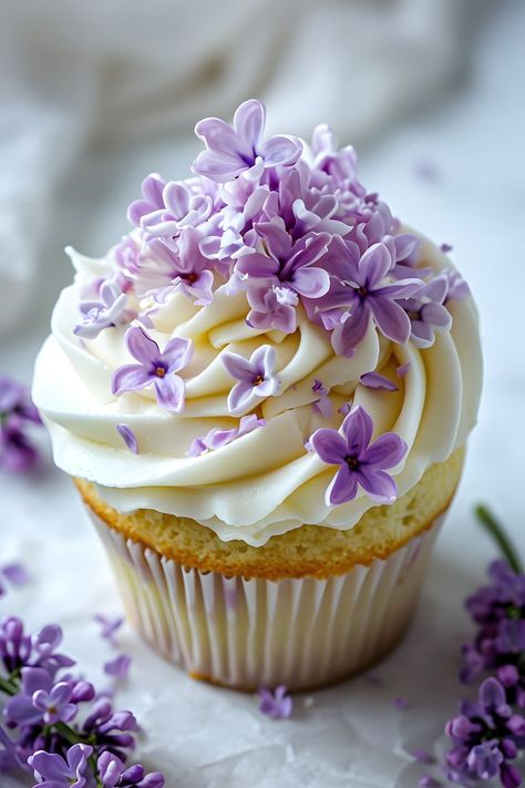 Satisfy your cravings with these exquisite lilac-infused cupcakes. Discover the artistry of floral cupcakes, edible flower cakes, and daisy-themed baking. Our botanical bakery creations are perfect for nature-inspired bakery goods. Explore more on our account for AI-generated art products to enhance your baking projects. Link in bio. How To Melt Chocolate, Bakery Goods, Chocolate Creations, Baking Projects, Flower Cakes, Floral Cupcakes, White Blonde, Art Products, Sweet Floral