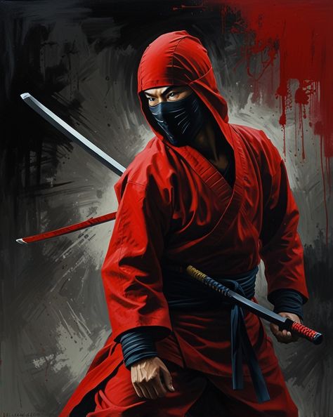 Red Ninja Red Ninja, Martial Arts, Red, Quick Saves, Art