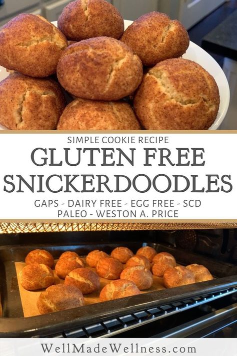 Gluten free snickerdoodles will satisfy a sweet tooth when you’re on a therapeutic diet like GAPS. Gaps Casserole Recipes, Weston A Price Recipes, Weston Price Recipes, Therapeutic Diet, Wapf Diet, Gaps Diet Food List, Aip Dessert Recipes, Wapf Recipes, Gaps Snacks