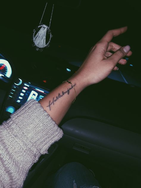 Hallejuah Tattoo, Hallelujah Even Here Tattoo, Hard Fought Hallelujah Tattoo, Hosanna Tattoo, Radius Tattoo, Peace Tattoos For Women, Peaceful Tattoos, Side Wrist Tattoos For Women, Hallelujah Tattoo