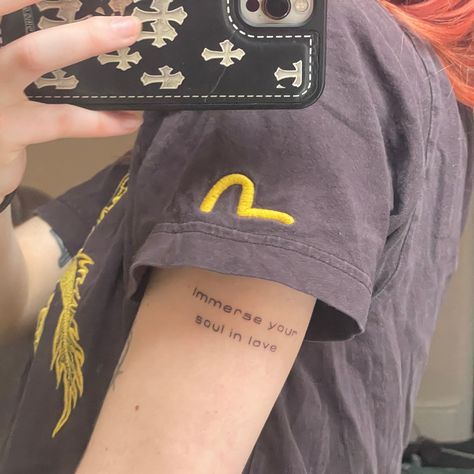 Have A Nice Life Tattoo, Radio Head Tattoo, Let Down Radiohead Tattoo, Immerse Your Soul In Love Tattoo, Britpop Tattoo Ideas, Radiohead Tattoo Ideas, In Rainbows Radiohead Tattoo, No Surprises Tattoo Radiohead, Weird Fishes Radiohead Tattoo