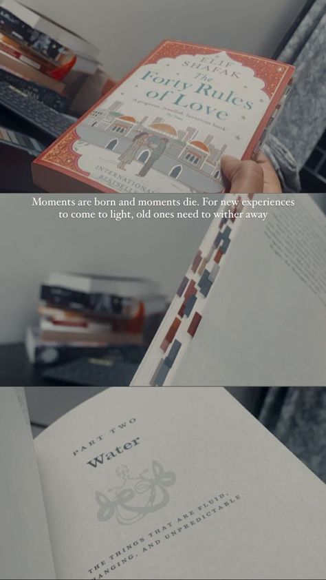 Novel Photography Ideas, Forty Rules Of Love Book Aesthetic, Reading Books Aesthetic Quotes, Forty Rules Of Love Book Photography, 40 Rules Of Love Book Aesthetic, Forty Rules Of Love Aesthetic, Reading Books Captions Instagram, Novel Quotes Aesthetic, Forty Rules Of Love Quotes