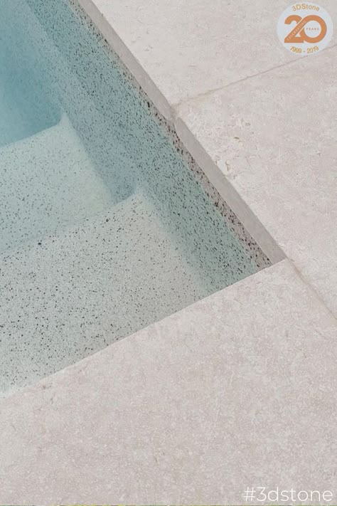 Modern Pool Tile Ideas, Pool Coping And Tile, Travertine Pool Tile, Pool Coping Ideas, Pool Patio Pavers, Southern Backyard, Pool Ledge, Stone Pool Deck, Stone Pool Coping