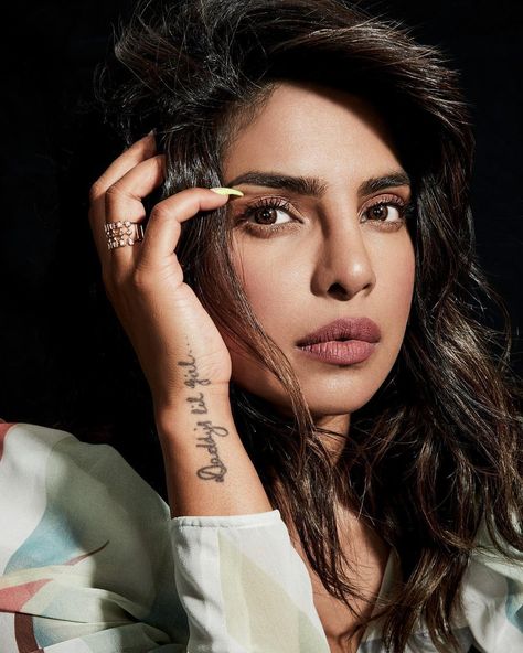 Priyanka Chopra Tattoo, Priyanka Chopra Wallpaper, Lilly Singh, Tattoo Font, Now And Then Movie, Favorite Hairstyles, Name Tattoos, Action Film, White Tiger