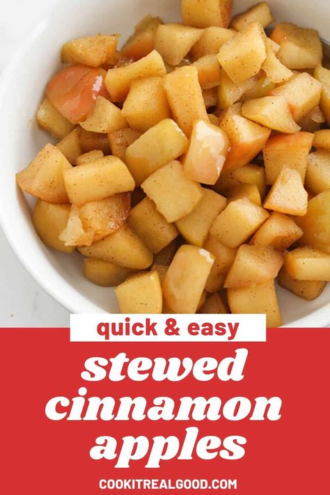 How To Stew Apples, Stewed Apples Recipe, Cinnamon Apples Recipe, Yoghurt Ice Cream, Stewed Apples, Apple Cinnamon Recipes, Stewed Fruit, Apple Recipes Easy, Best Vegetarian Recipes