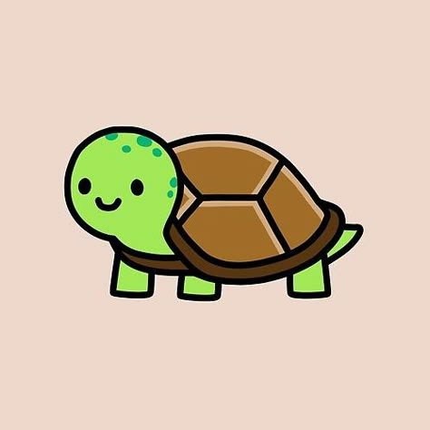 Turtle Drawing Cartoon, Cute Turtle Cartoon, Cute Turtle Drawings, Tortoise Drawing, Turtle Images, Cartoon Turtle, Turtle Drawing, Easy Cartoon Drawings, Cute Turtle