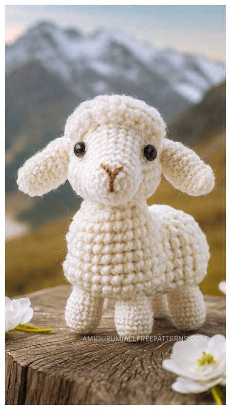 Amigurumi Lamb Free Crochet Pattern Crochet Lambs Free Pattern, Free Crochet Patterns In English, Amigurumi Lamb Free Pattern, Easy Crochet Lamb Free Pattern, Crochet Sheep Amigurumi, Crochet Sheep Free Pattern Amigurumi Lamb, Easter Crochet Projects, Free Sheep Crochet Pattern, Free Crochet Lamb Pattern