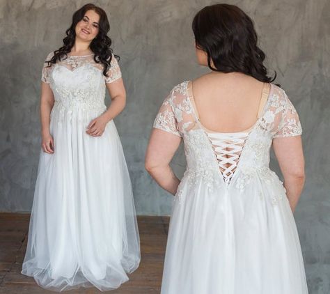 Princess Wedding Dress Plus Size, Lace Wedding Dress Princess, Wedding Dress With Sleeves Lace, Romantic Lace Wedding Dress, Princess Corset, Corset Back Wedding Dress, Vestido Convertible, Cathedral Wedding Dress, Plus Size Wedding Dresses With Sleeves