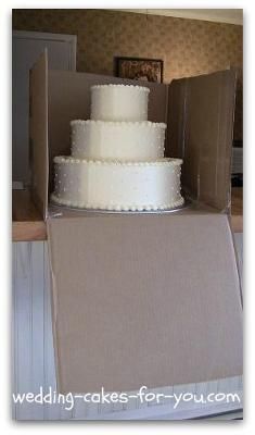 Box the cake: When transporting a wedding cake, how long will it stay fresh? My daughter is getting married out of state, it's about a 4 hr drive. We are thinking about Transporting Wedding Cake, Cake Support, Cake Pop Boxes, Cake Transport, Wedding Cake Tutorial, Unfrosted Cake, Wedding Cake Boxes, Wedding Shower Cakes, Diy Wedding Cake