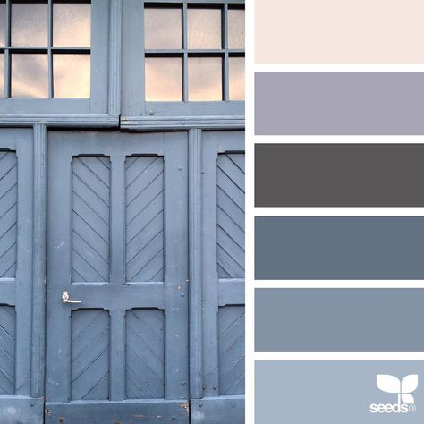 today's inspiration image for { a door tones } is by @diana_lovring ... thank you, Di, for another wonderful #SeedsColor photo share! Blue Gray Front Door, Gray Front Door, Gray Front Door Colors, Design Seed, Seeds Color, Grey Paint, Front Door Colors, Design Seeds, Color Balance