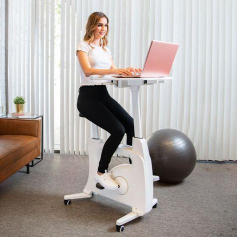 V9 Desk Bikes - Part Standing Desk - Part Exercise Bike Standing Desk Exercises, Desk Bike, Desk Workout, Standing Desk Office, Standing Desk Converter, Office Exercise, Light Activities, Adjustable Height Standing Desk, Adjustable Standing Desk