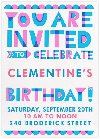 Kids' birthday - Paperless Post Birthday Ideas For Girls, Pool Party Cakes, Happy Birthday Ecard, Modern Classic Wedding Invitations, Traditions To Start, Birthday Traditions, Belated Birthday Card, Kids Birthday Themes, Card Design Ideas