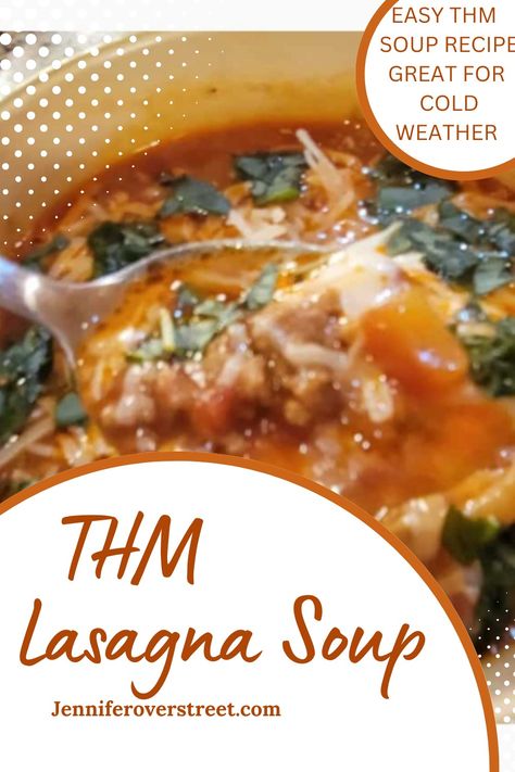 Thm Trimmy Bisque, Thm Soup Recipes Crock Pot, Thm Lazy Lasagna Recipe, Thm Lasagna, Trim Healthy Mama Soup, Trim Healthy Mama Soup Recipes, Low Carb Lasagna Soup, Thm Soup Recipes, Thm Crockpot