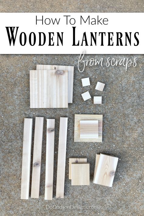 Make these rustic DIY wooden lanterns CHEAP using scrap wood pieces that you have saved from other woodworking projects. Wood Lantern Decor, Diy Wood Lanterns, Wood Lantern Diy, Diy Wooden Lantern, Wooden Lanterns Diy, Diy Wooden Candle, Using Scrap Wood, Wooden Candle Stand, Rustic Wood Lanterns