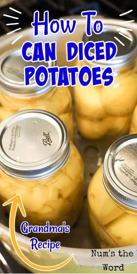 Canning New Potatoes, How To Can Potatoes In A Water Bath, How To Can Potatoes, Canning Potatoes Water Bath, Can Potatoes, Canning Potatoes, Water Bath Canning Recipes, Food Canning, Easy Canning