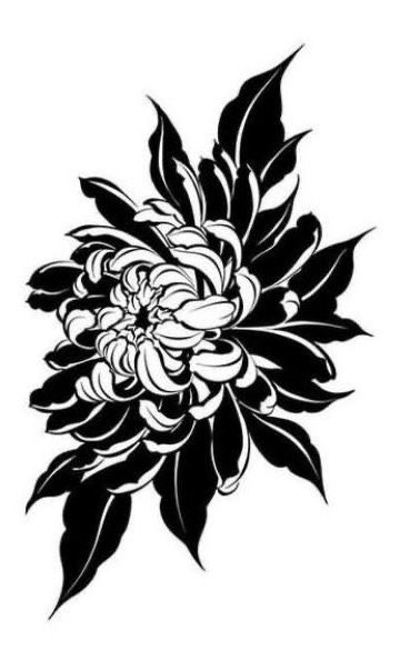 Flower Coverup Tattoo Ideas, Traditional Chrysanthemum Tattoo, Crisantemo Tattoo, Black Chrysanthemum, Chest And Back Tattoo, Flower Cover Up Tattoos, Minimalist Tattoo Ideas, Japanese Flower Tattoo, Chrysanthemum Tattoo