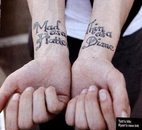 Ryan Ross Jervis Tetch, The Young Veins, Spencer Smith, Dallon Weekes, Ryan Ross, Brendon Urie, Wrist Tattoo, Tattoo Meaning, Panic! At The Disco