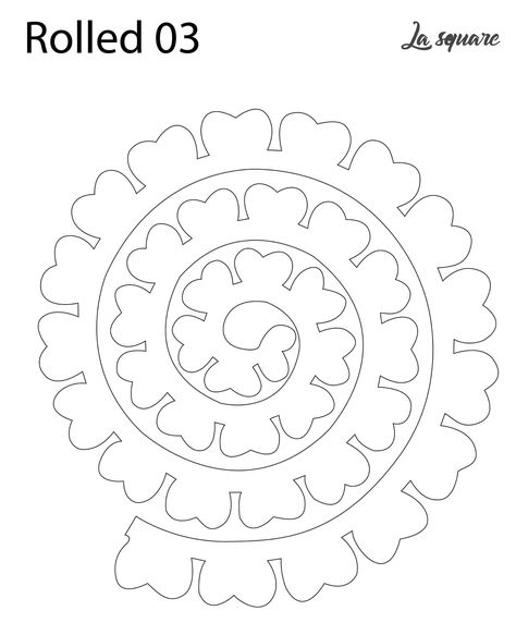 Circuit Flower Template, Paper Flower Cutout Template, Cardstock Flowers Template Free, Cricut Flowers Templates Free Printable, Rolled Paper Flowers Template Free, Paper Flowers Template Free Printable, Cricut Flowers Templates, Rolled Flower Template, 3d Flower Template