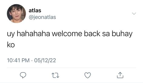 Tagalog Twitter Post, Tagalog Memes Funny, Funny Twitter Headers, Twitter Au, Tagalog Quotes Hugot Funny, Funny Quotes Tumblr, Funny Twitter Posts, Funny Words To Say, Funny Chat