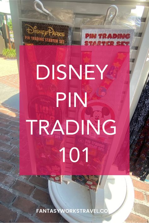 Have you heard about Disney Pin trading but you aren't sure what it is or where to start? We break down the basics for you including where to save money on some pins! Rare Disney Pins, Disney Visa Card, Trading Secrets, Disney Pin Collections, Disney Pin Trading, Trading For Beginners, Disney Souvenirs, Disney Vacation Planning, Disney Travel