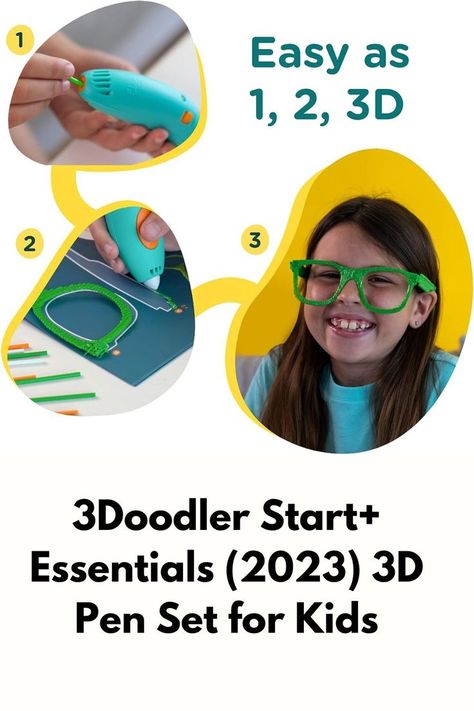 3Doodler Start+ Essentials (2023) 3D Pen Set for Kids 3d Art Pen, 3d Doodler, 3d Pen Art, Art Pen, 3d Pen, Art Activity, Friendly Plastic, Stem Toys, Pen Sets