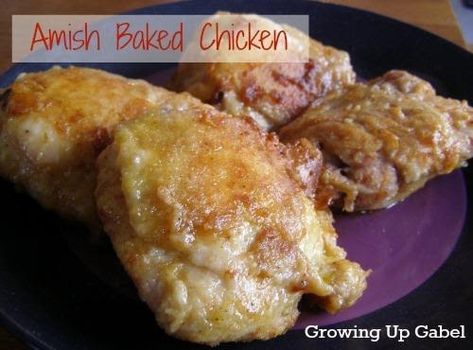 Amish Chicken, Baked Chicken Recipe, Baked Chicken Recipes Easy, Chicken Pieces, Easy Baked Chicken, Cheap Dinner Recipes, Amish Recipes, Chicken Main Dishes, Baked Chicken Recipes