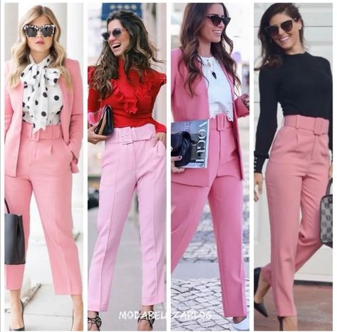 Pink Pants Outfit, Looks Kate Middleton, Colour Combinations Fashion, Color Blocking Outfits, Office Casual Outfit, Career Wear, Colored Pants, Pink Pants, Pink Outfits