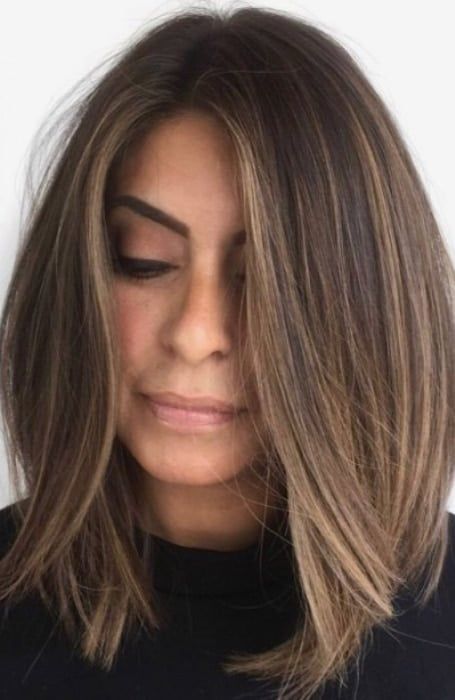 Burgundy Hair Blonde Highlights, Brown Hair Long Bob, Long Bob Straight, Hair Long Bob, Hair Blonde Highlights, Easy Updos For Medium Hair, Hairstyles Trending, Brown Bob, Bob Straight