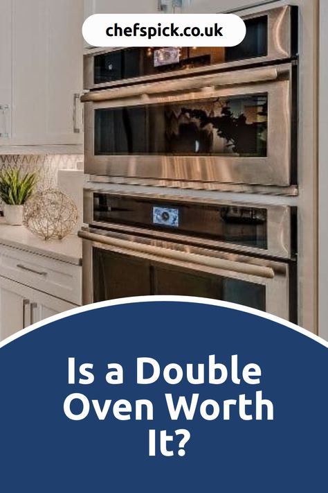 Today, we’re looking at whether double ovens are actually worth it. However, we’re going to focus on built-in and built-under models. As you’ll see, these ovens may not offer the space you think. Electric Stoves With Double Ovens, Double Oven Small Kitchen Layout, French Door Double Wall Oven, Kitchens With Wall Ovens, Double Oven Microwave Combo Wall, Double Oven With Microwave Above, Double Wall Oven Layout, Built In Ovens In Kitchens, Side By Side Ovens