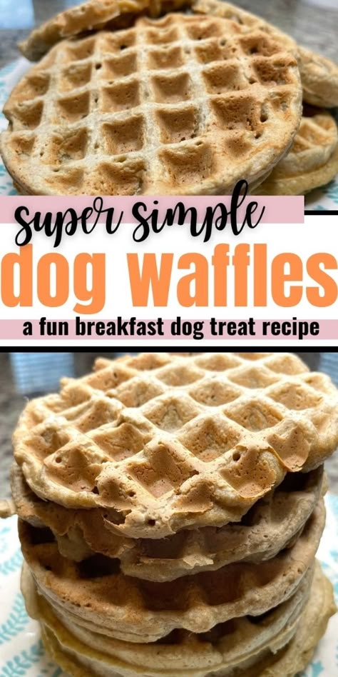 This fun dog-friendly waffle recipe only takes 4 ingredients and is such a fun and unique homemade dog treat. Dog Waffles, Easy Homemade Dog Food, Power Bites, Dog Treats Chicken, Grain Free Dog Treats, Pet Treats Recipes, Dog Treats Homemade Easy, Easy Dog Treat Recipes, Frozen Dog Treats