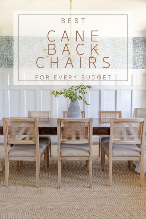 Target Dining Chairs, Cane Back Dining Chairs, Ikea Dining Chair, Dining Chairs Uk, Round Wood Table, Trendy Chairs, Cane Dining Chairs, Cane Back Chairs, Dark Wood Table