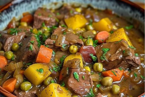 Mulligan Stew recipe Mulligan Stew Recipe, Mulligan Stew, Best Scalloped Potatoes, Air Fryer Recipes Dessert, Scalloped Potato Recipes, Low Carb Salad, Beef Stew Meat, One Pot Dishes, Stew Meat