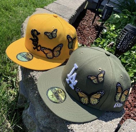 Custom Fitted Hats Ideas, Fitted Caps Aesthetic, Custom Fitted Hats, Swag Hats, Streetwear Hats, Stop Being Lazy, Swag Pics, Dope Hats, Hat Aesthetic