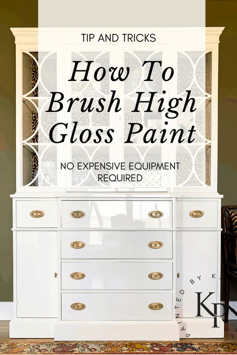 Shiny Painted Furniture, Benjamin Moore High Gloss Paint, High Gloss Painted Furniture Diy, Laquer Painted Walls, How To Spray Paint Furniture, Gold Furniture Paint, High Gloss Painted Furniture, Paint On Furniture, Shabby Chic Chalk Paint