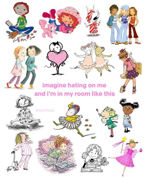 I’m just living my life ART CREDS from top left: Amazing Days of Abby Hayes by Ann Mazer, Strawberry Shortcake by Barbi Sargent, Olivia by Ian Falconer, Holly Hobby by Denise Holly Hobby, Ivy and Bean by Annie Burrows and illustrated by Sophie Blackall, Baby Mouse by Matthew Holm and Jennifer L. Holm, Angelina Ballerina by Katharine Holabird and illustrations by Helen Craig, Julie B Jones written by Barbara Park and illustrated by Denise Brunkus, Charlie and Lola by Lauren Child, Pinkalicio... Ivy And Bean, Sophie Blackall, Lauren Child, Ian Falconer, Charlie And Lola, Holly Hobby, Illustration For Children, Angelina Ballerina, Child Art