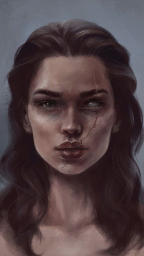 One Eyed Character, Strong Female Character Design, Eye Scar, Female Character Inspiration, Arte Fantasy, Female Character Design, Book Inspiration, Dnd Characters, Character Portraits