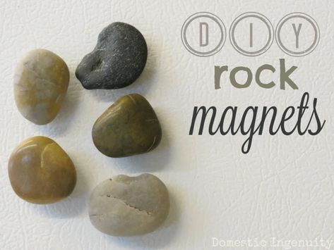 DIY Rock Magnets | Rock Magnets, Simple Bag, Natural Rock, Rock Crafts, Simple Bags, Small Magnets, Stocking Stuffer, Craft Fairs, Hostess Gifts